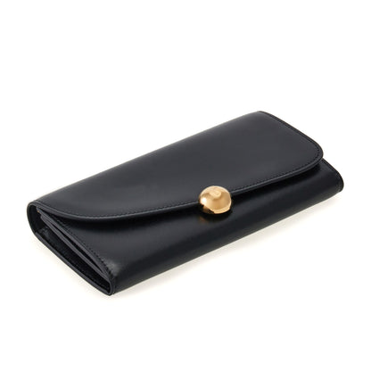 Asymmetrical flap wallet - Black