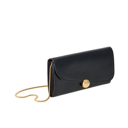 Asymmetrical flap wallet - Black