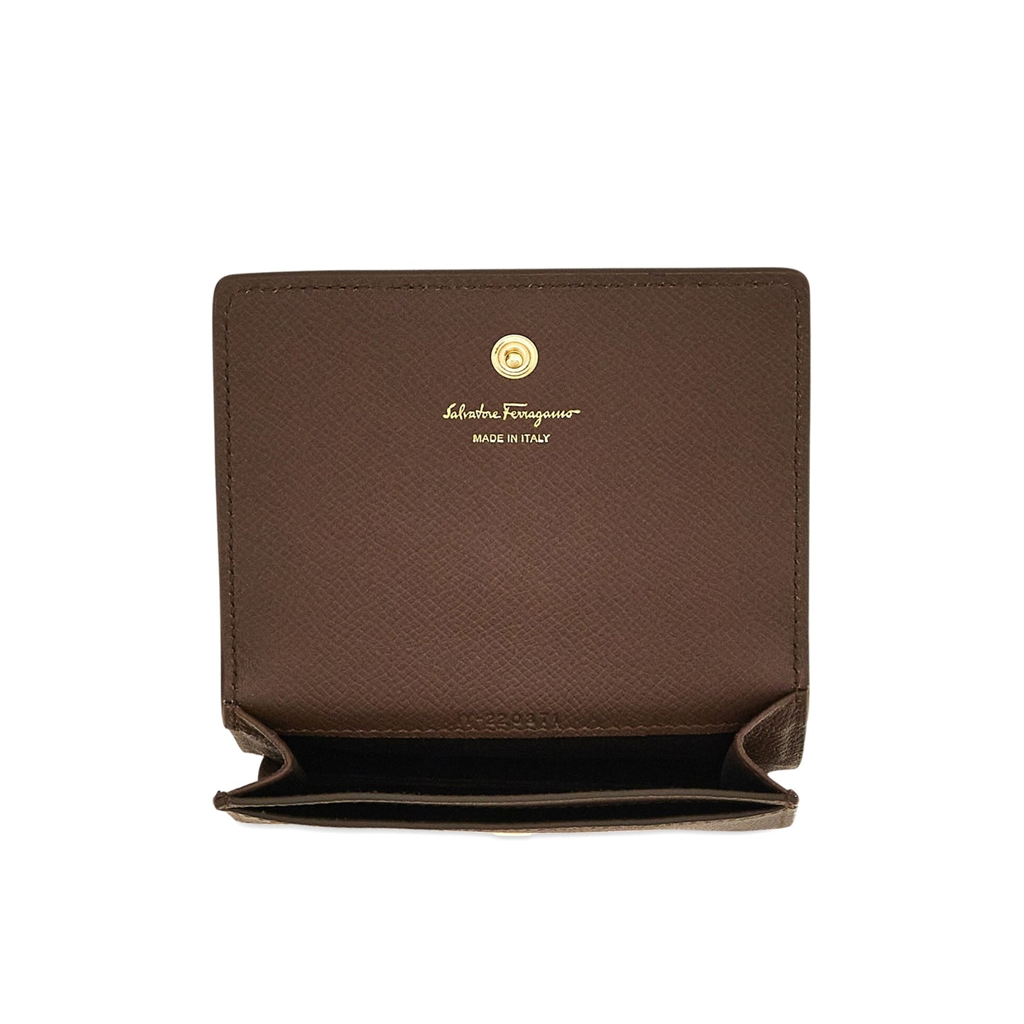 Gancini card case - Clay/Cocoa Brown
