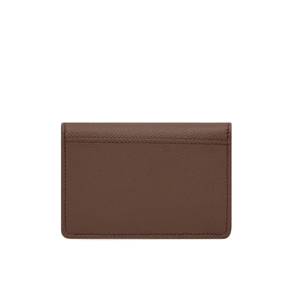 Gancini card case - Clay/Cocoa Brown