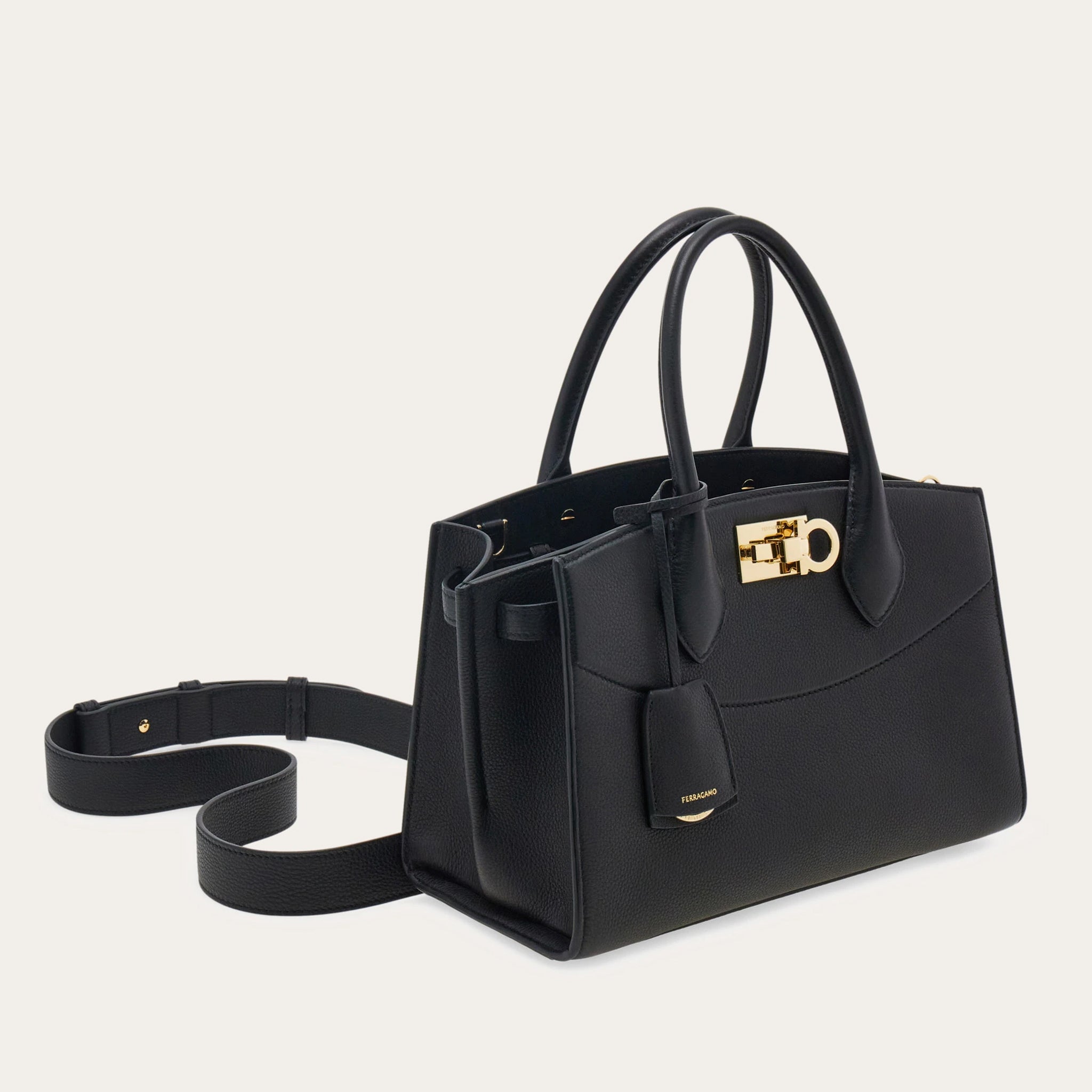 New Ferragamo Studio soft bag (M) - Black