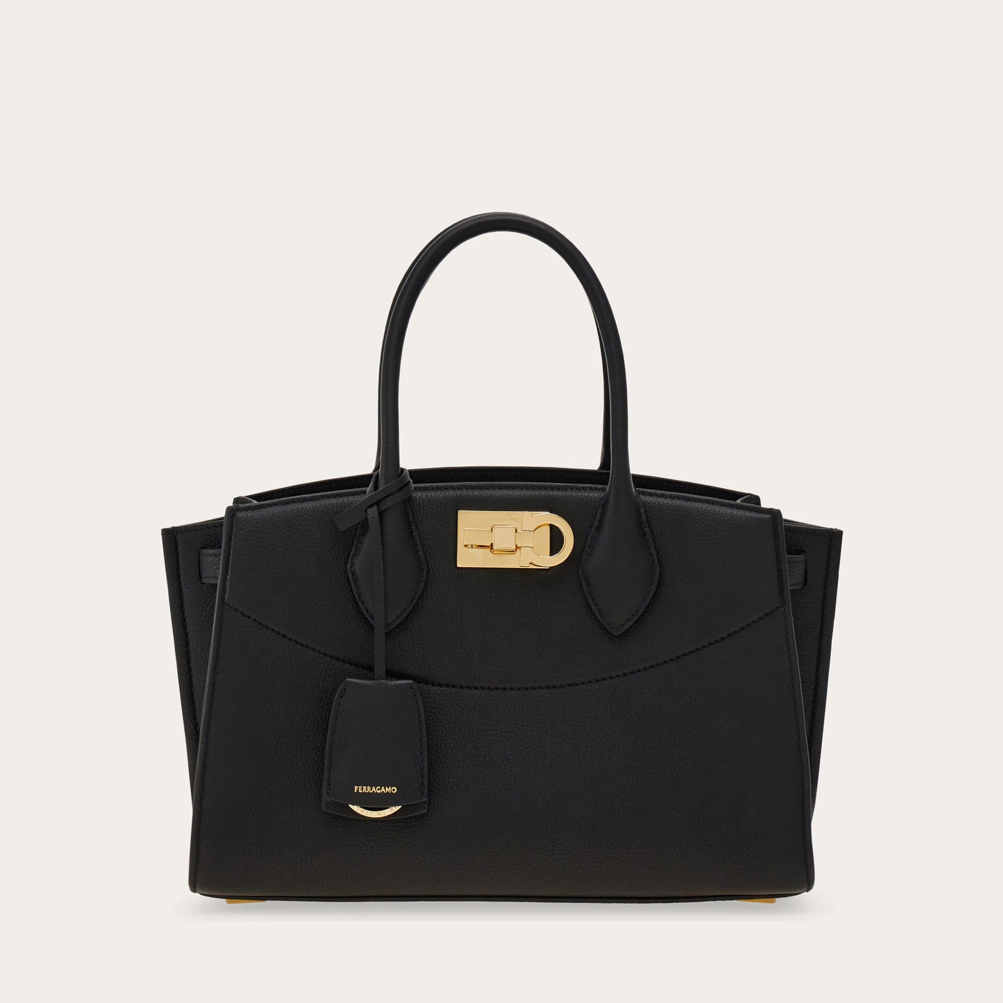 New Ferragamo Studio soft bag (M) - Black