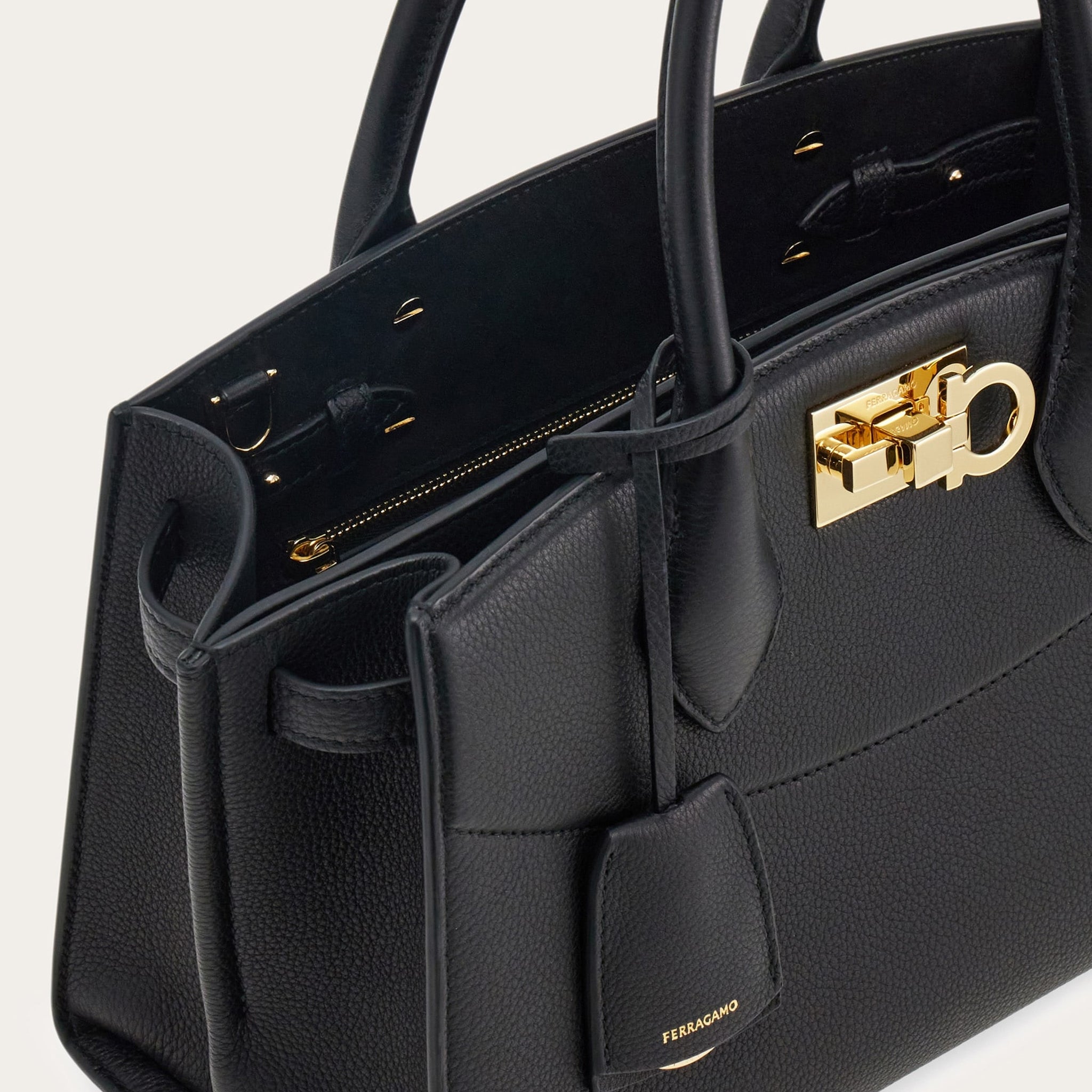 New Ferragamo Studio soft bag (M) - Black