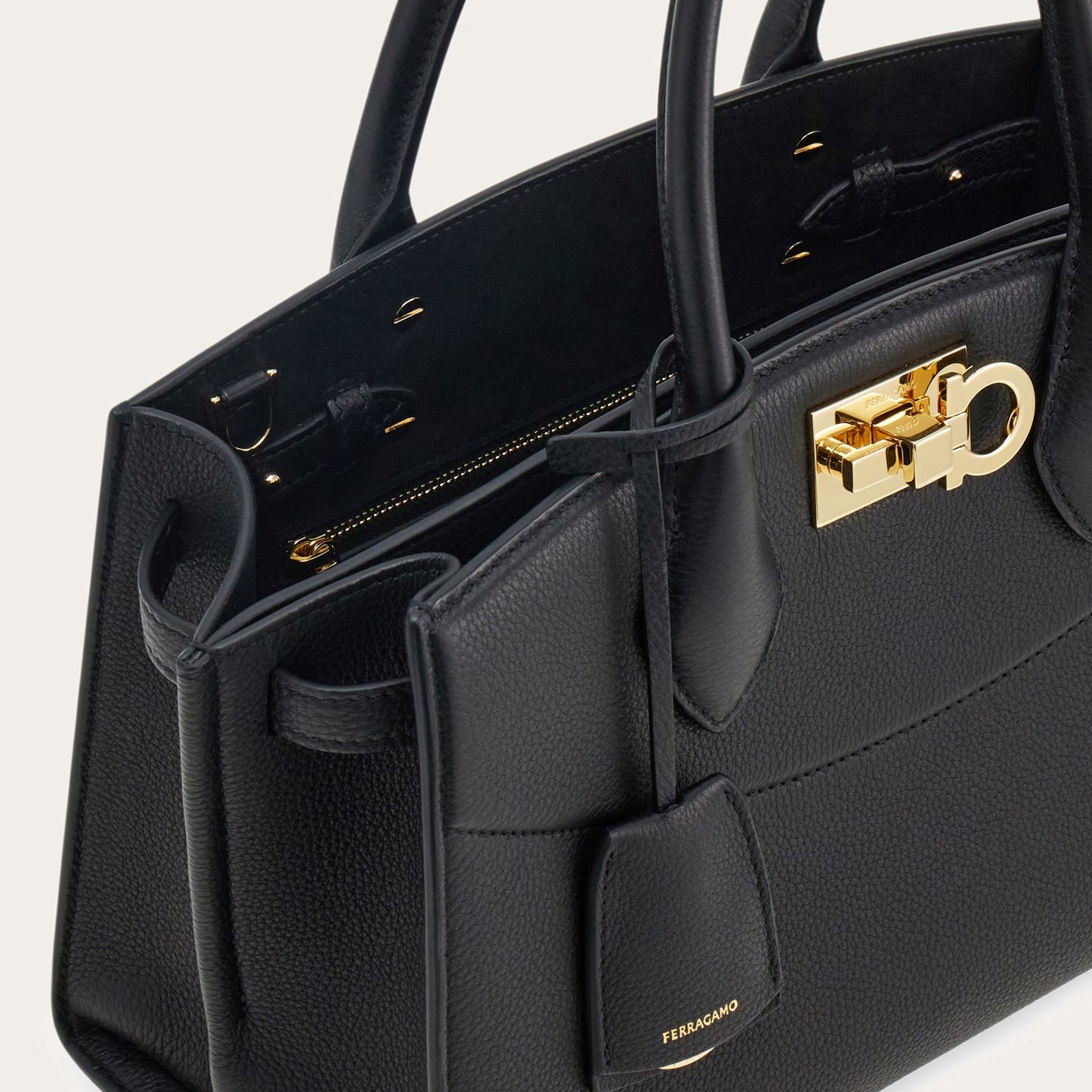 New Ferragamo Studio soft bag (M) - Black