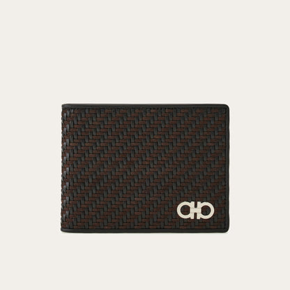 Woven wallet - Testa di moro/Black