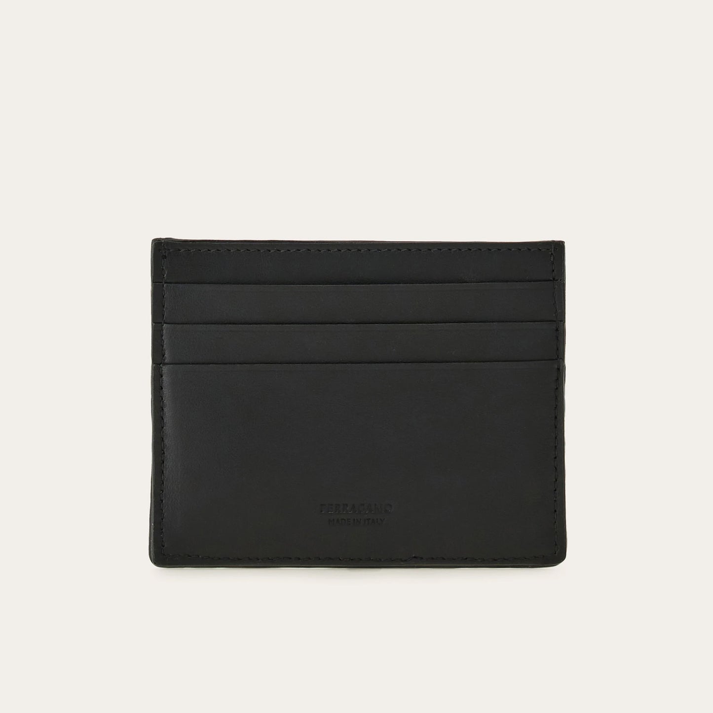 Woven credit card holder - Testa di moro/Black