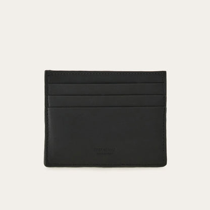 Woven credit card holder - Testa di moro/Black