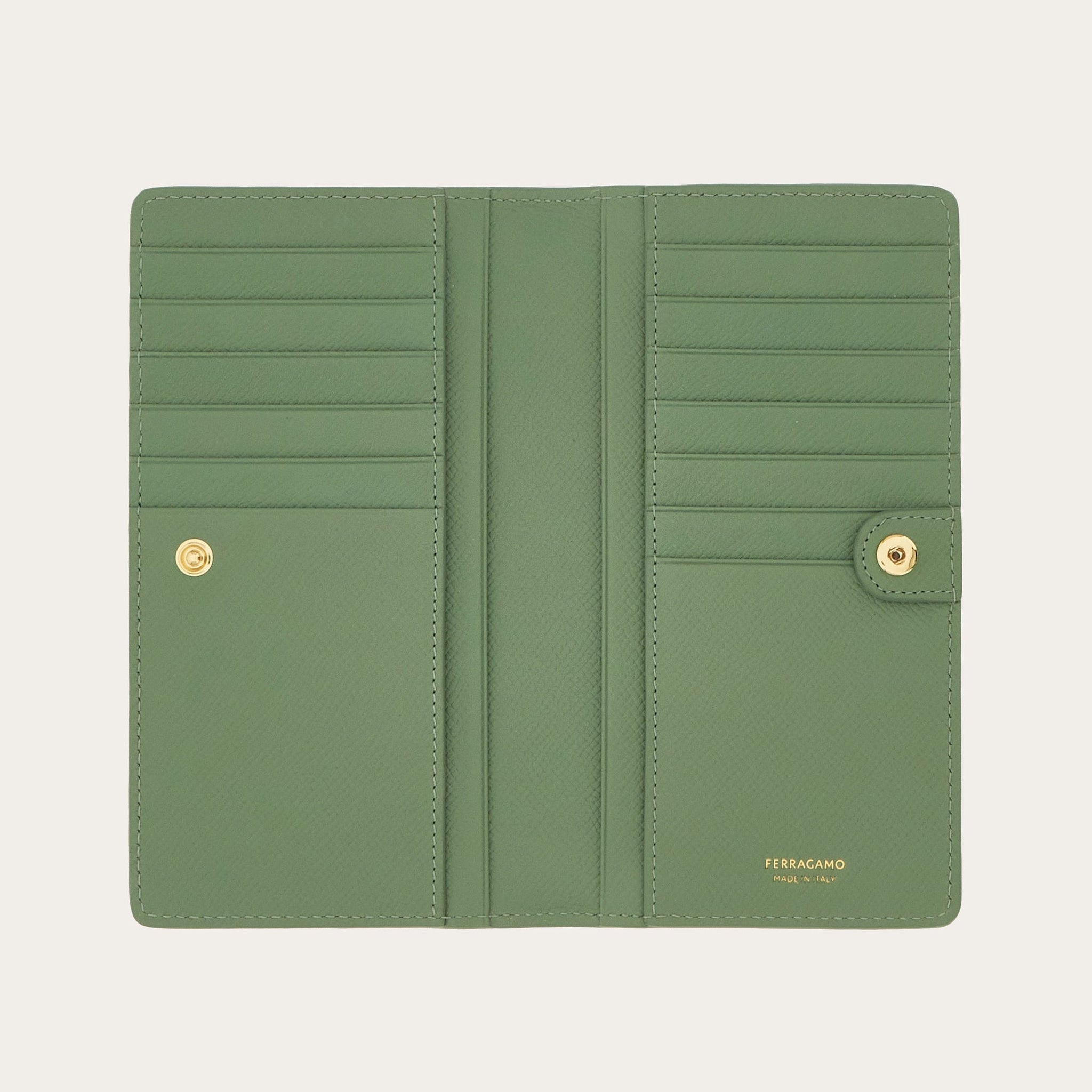Gancini continental wallet - Seagrass green