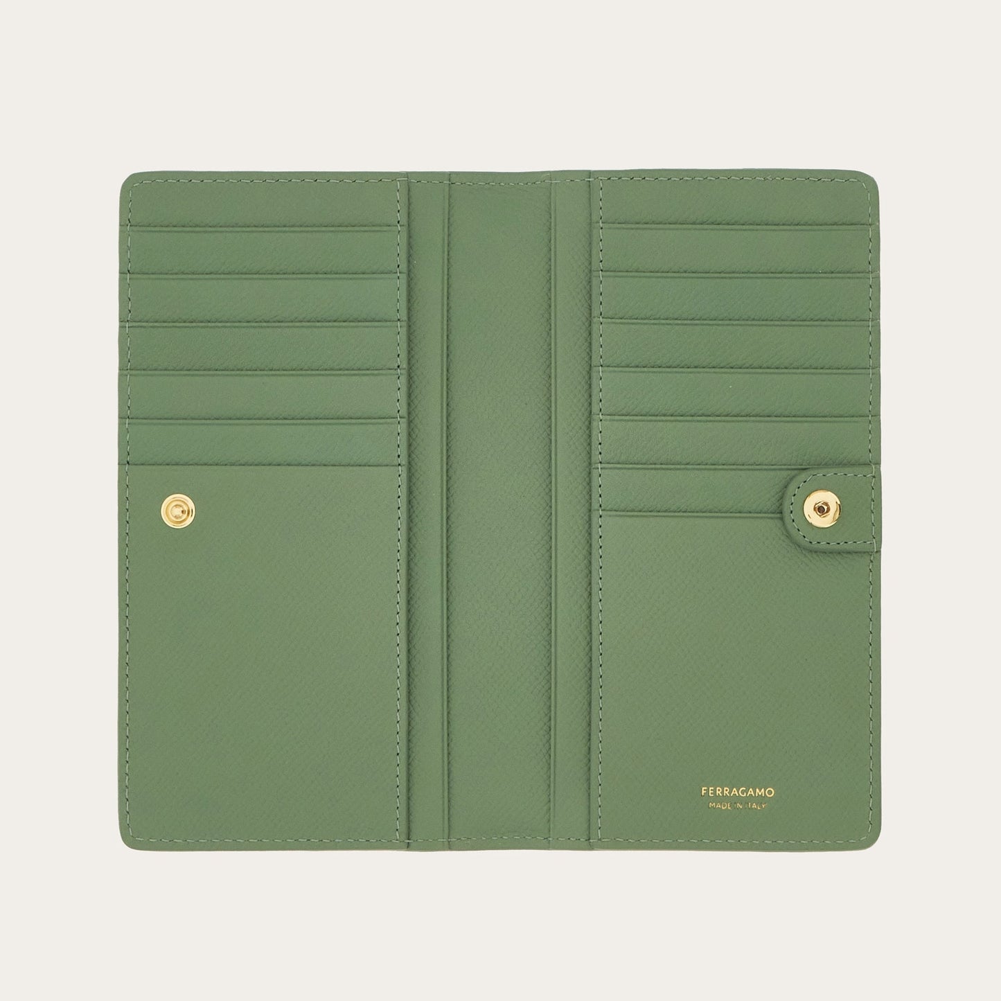Gancini continental wallet - Seagrass green