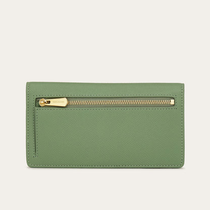 Gancini continental wallet - Seagrass green