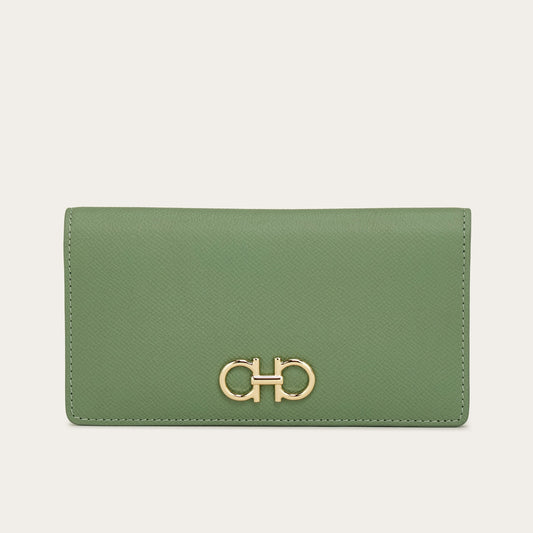 Gancini continental wallet - Seagrass green