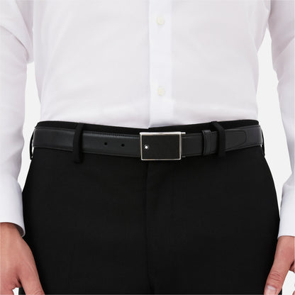 Black 30 mm leather belt  #114421