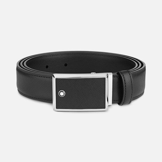 Black 30 mm leather belt  #114421