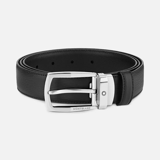 Black 30 mm leather belt #116706