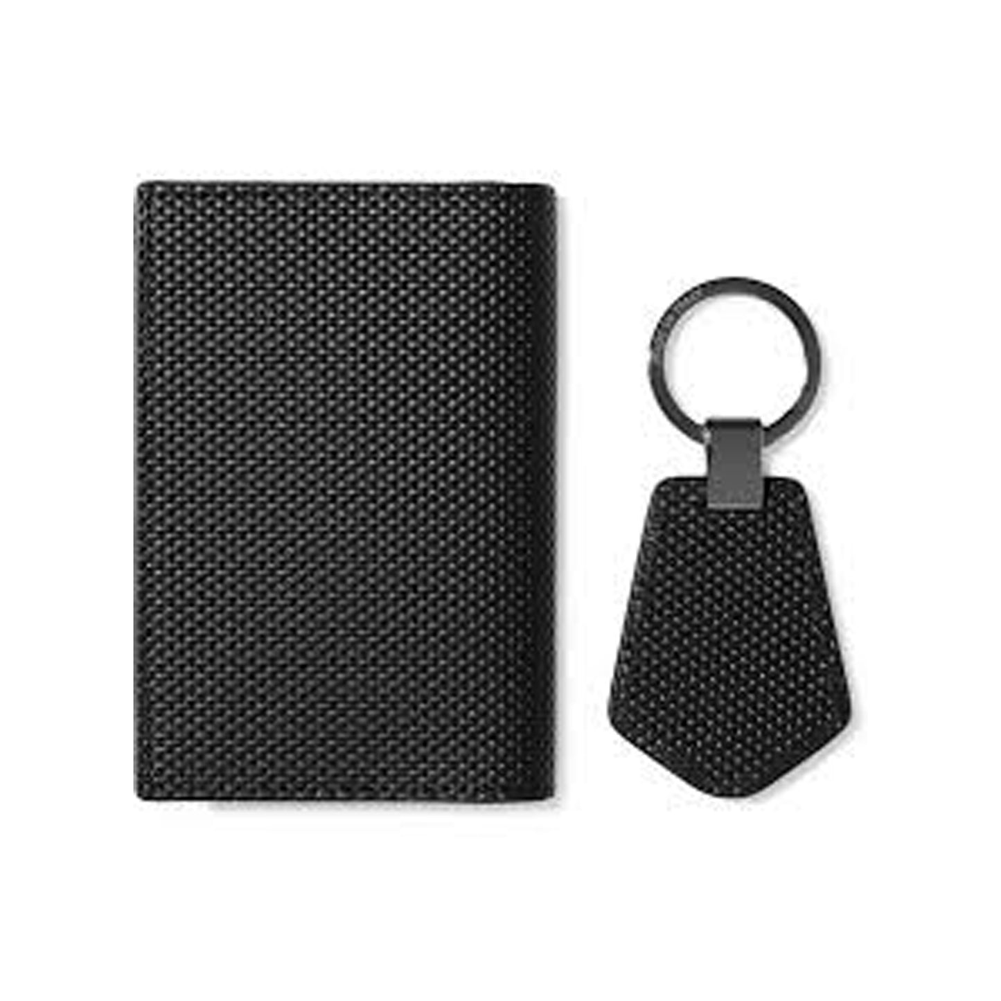 Business Card Holder/Key Fob Set- Black