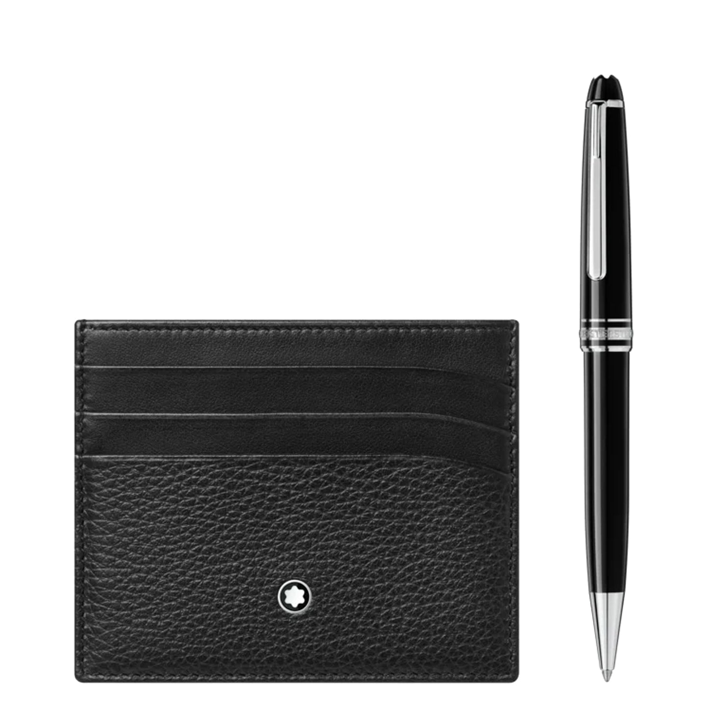 SET WITH MEISTERSTÜCK PLATINUM-COATED CLASSIQUE BALLPOINT PEN AND MEISTERSTÜCK SOFT GRAIN POCKET 6CC