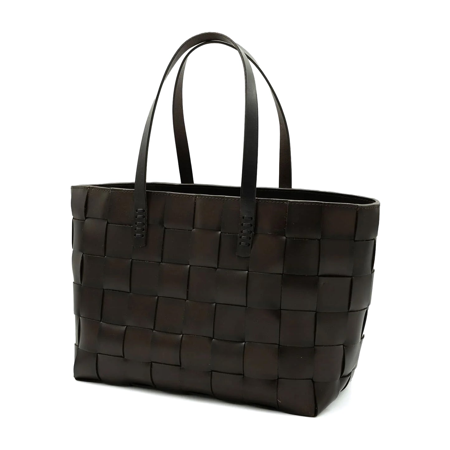 JAPAN TOTE DARK BROWN w/ FLAT HANDLES