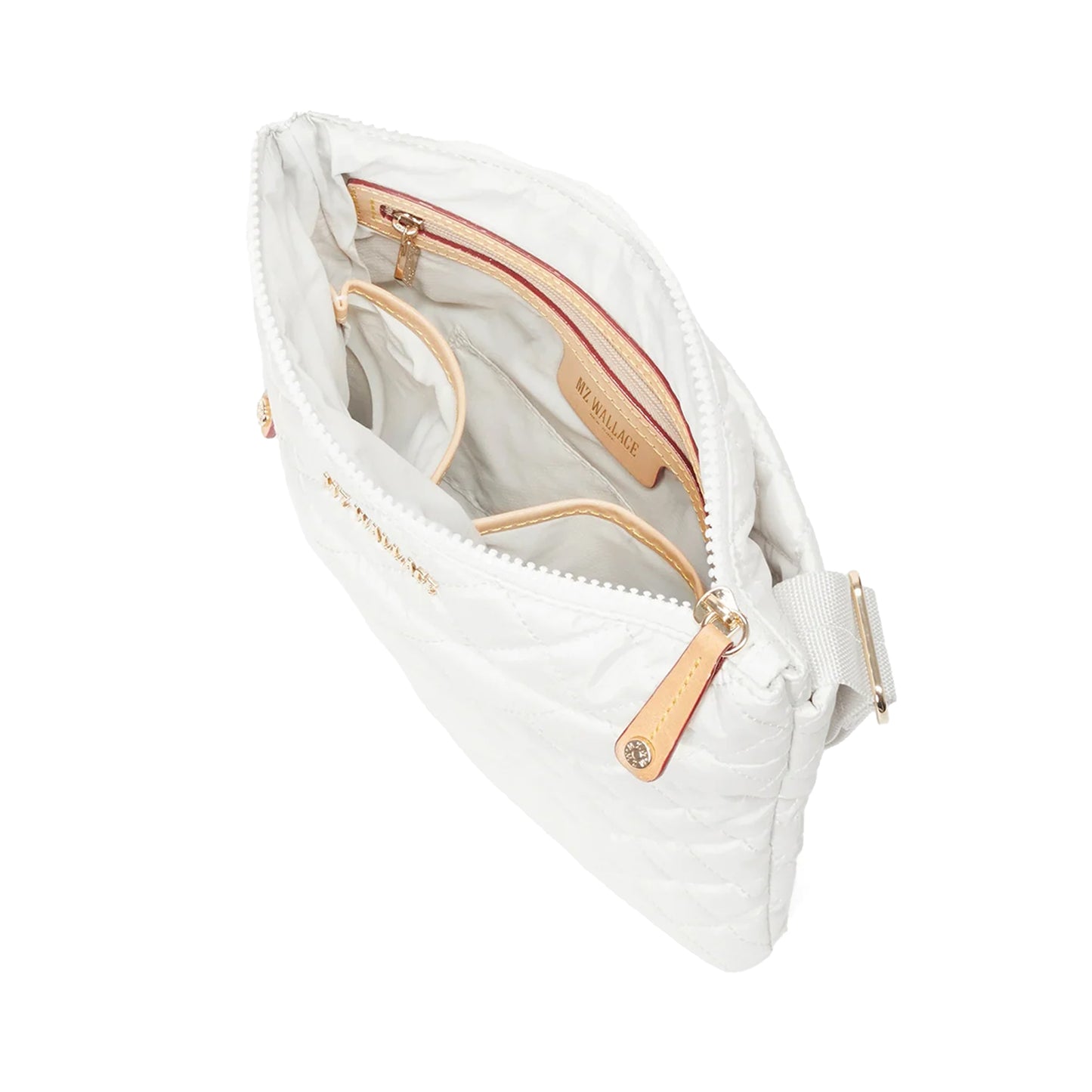 METRO FLAT CROSSBODY - Pearl Metallic