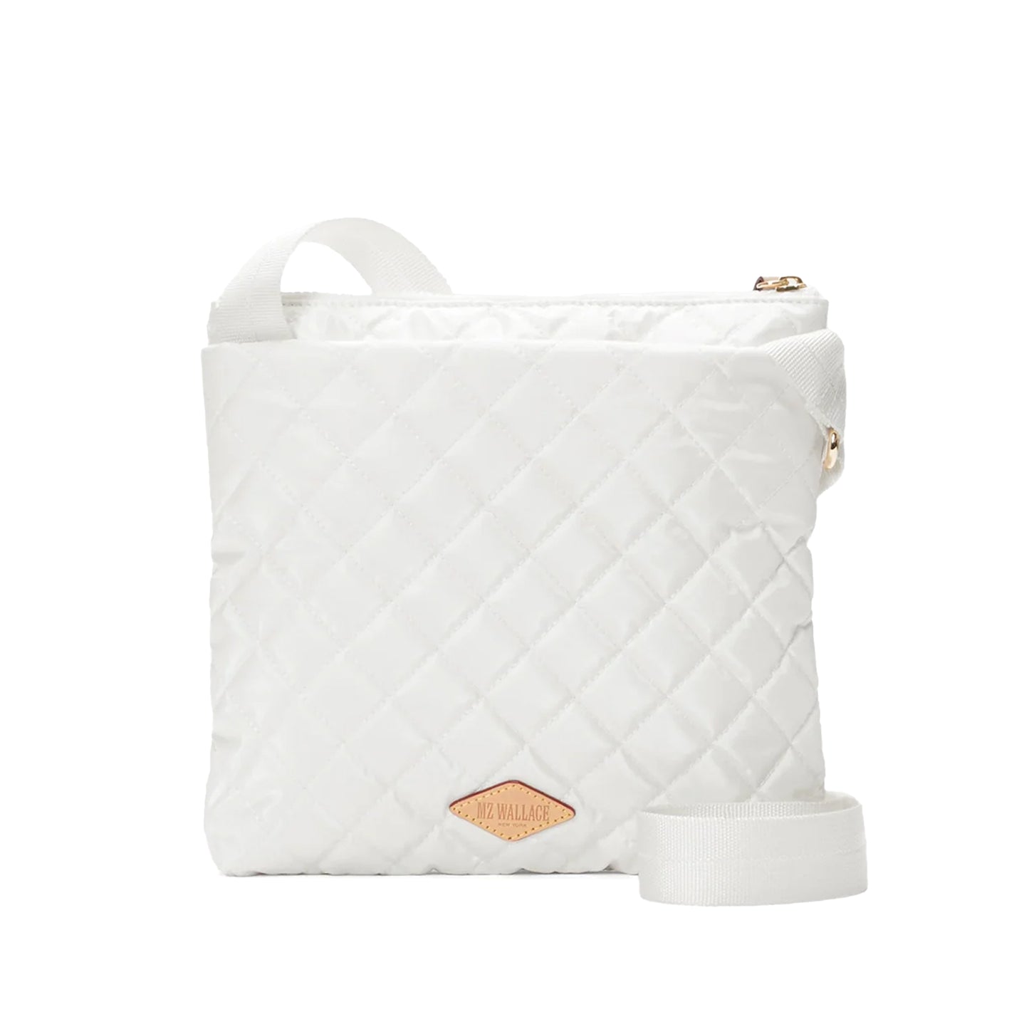 METRO FLAT CROSSBODY - Pearl Metallic