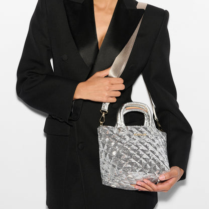 The Metro Tote® Deluxe Micro - Ice Multi Sequin