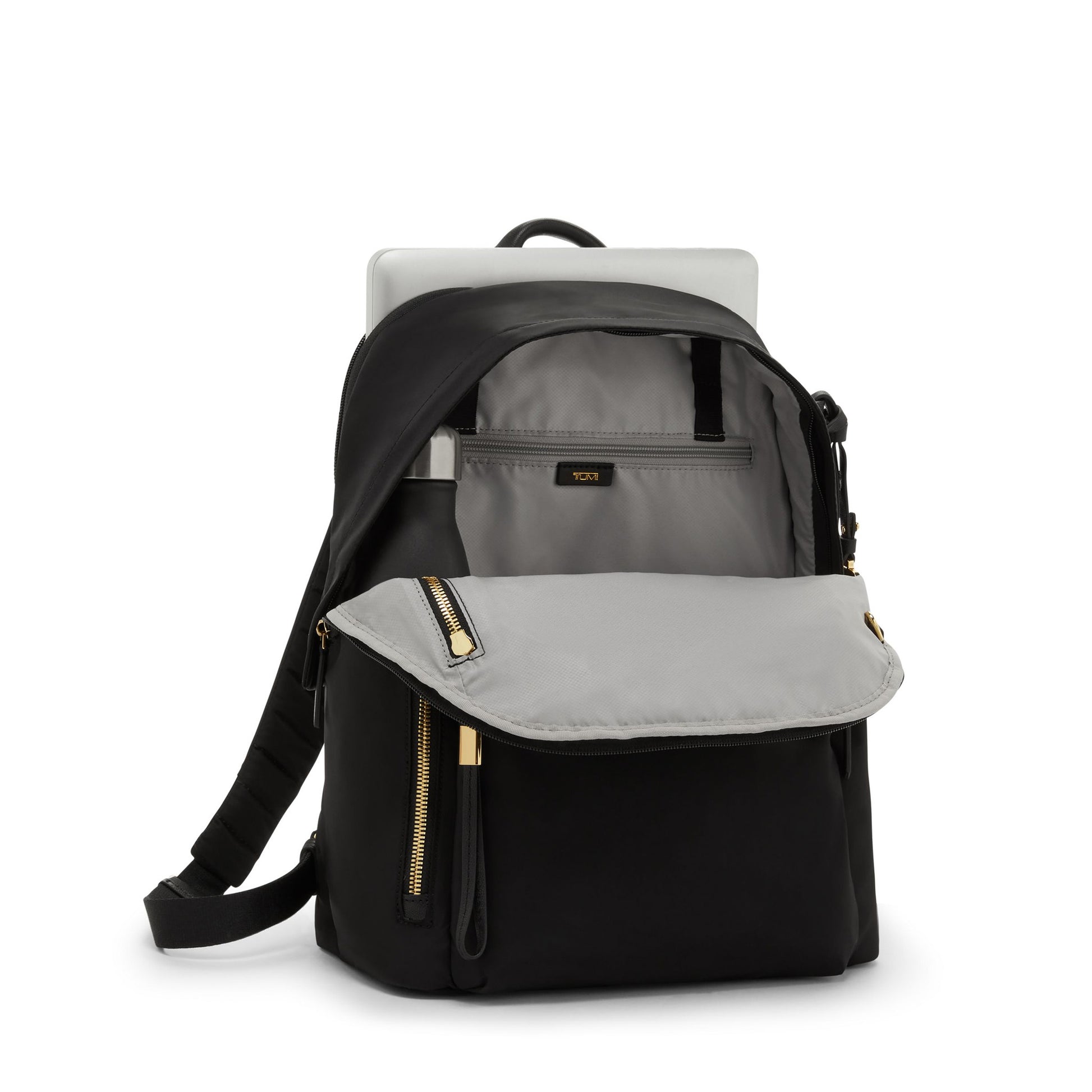 tumi backpack halsey voyageur VOYAGEUR Halsey Backpack Black/Gold – Cosmos Boutique New Jersey