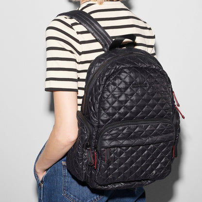 Black Metro Pocket Backpack