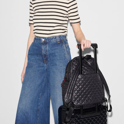 Black Metro Pocket Backpack