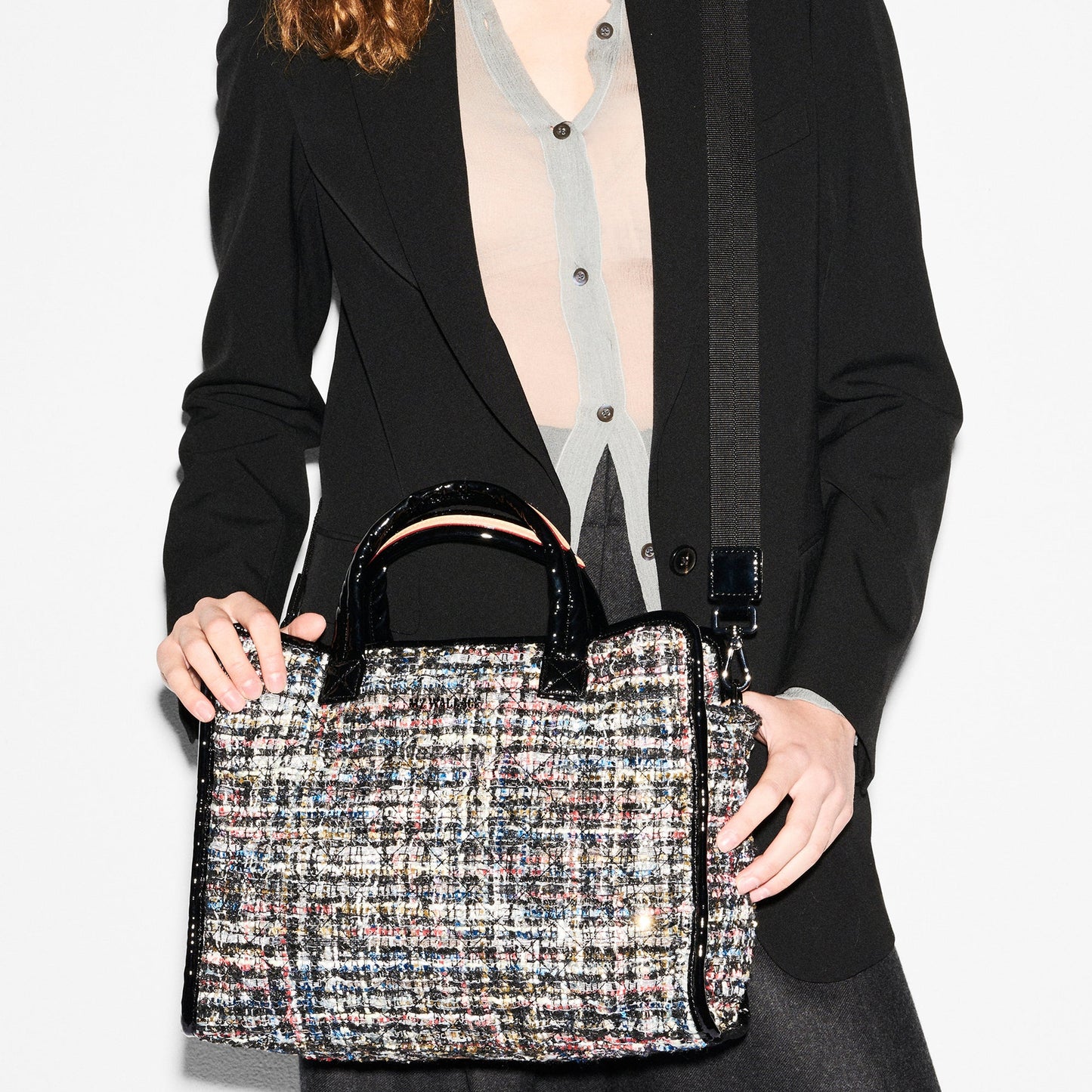 Medium Box Tote - Midnight Sparkle Boucle