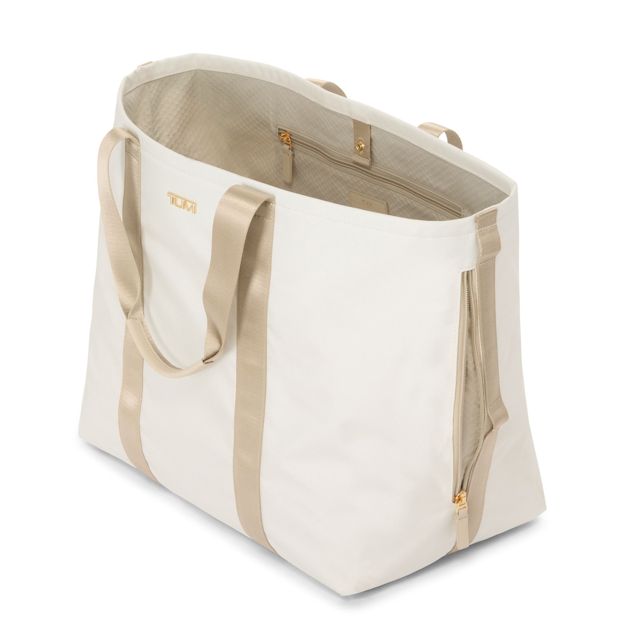 TUMI Sport Essential Large East West Tote - Off White/Tan