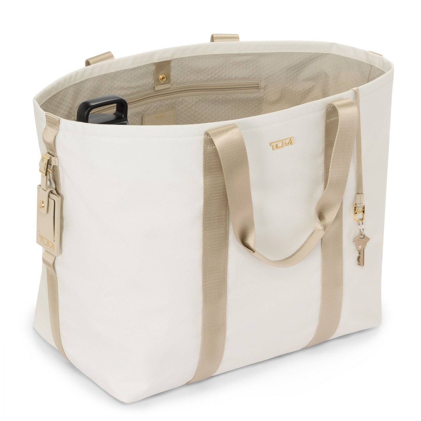 TUMI Sport Essential Large East West Tote - Off White/Tan