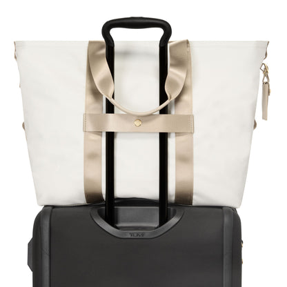 TUMI Sport Essential Large East West Tote - Off White/Tan