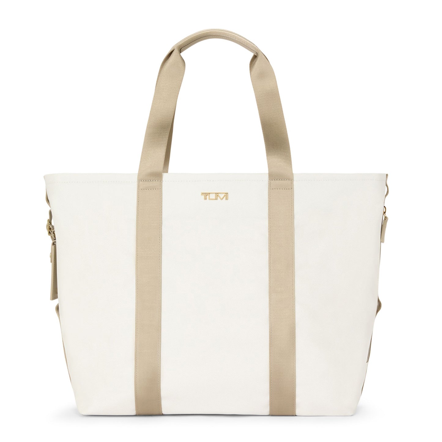 Essential Medium East West Tote - Off White/Tan
