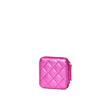 Travel Sewing Kit - Hot Pink Metallic Leather