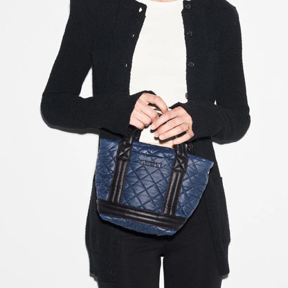 Mini Empire Tote - Navy & Black