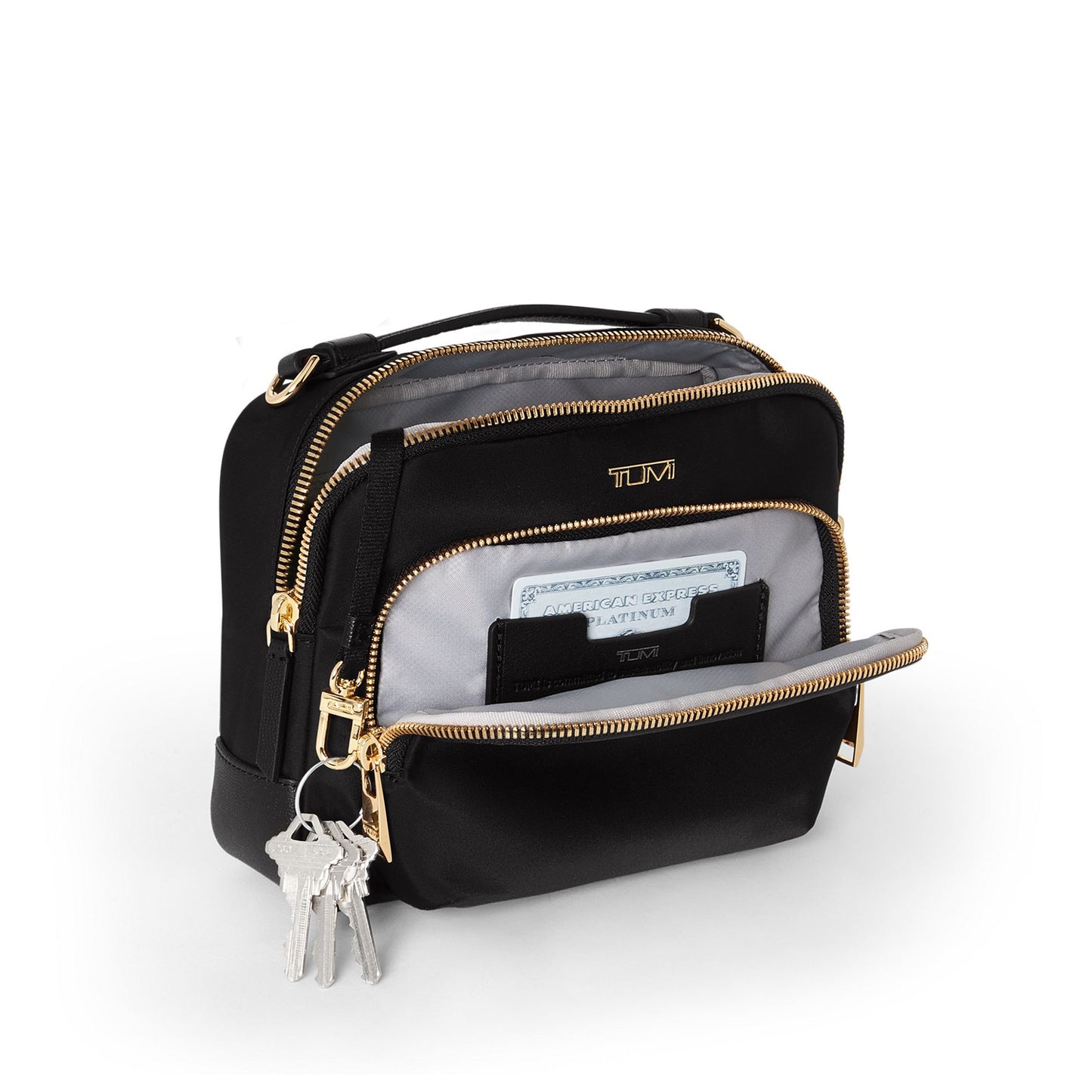Voyageur Teghan Crossbody - Black/Gold