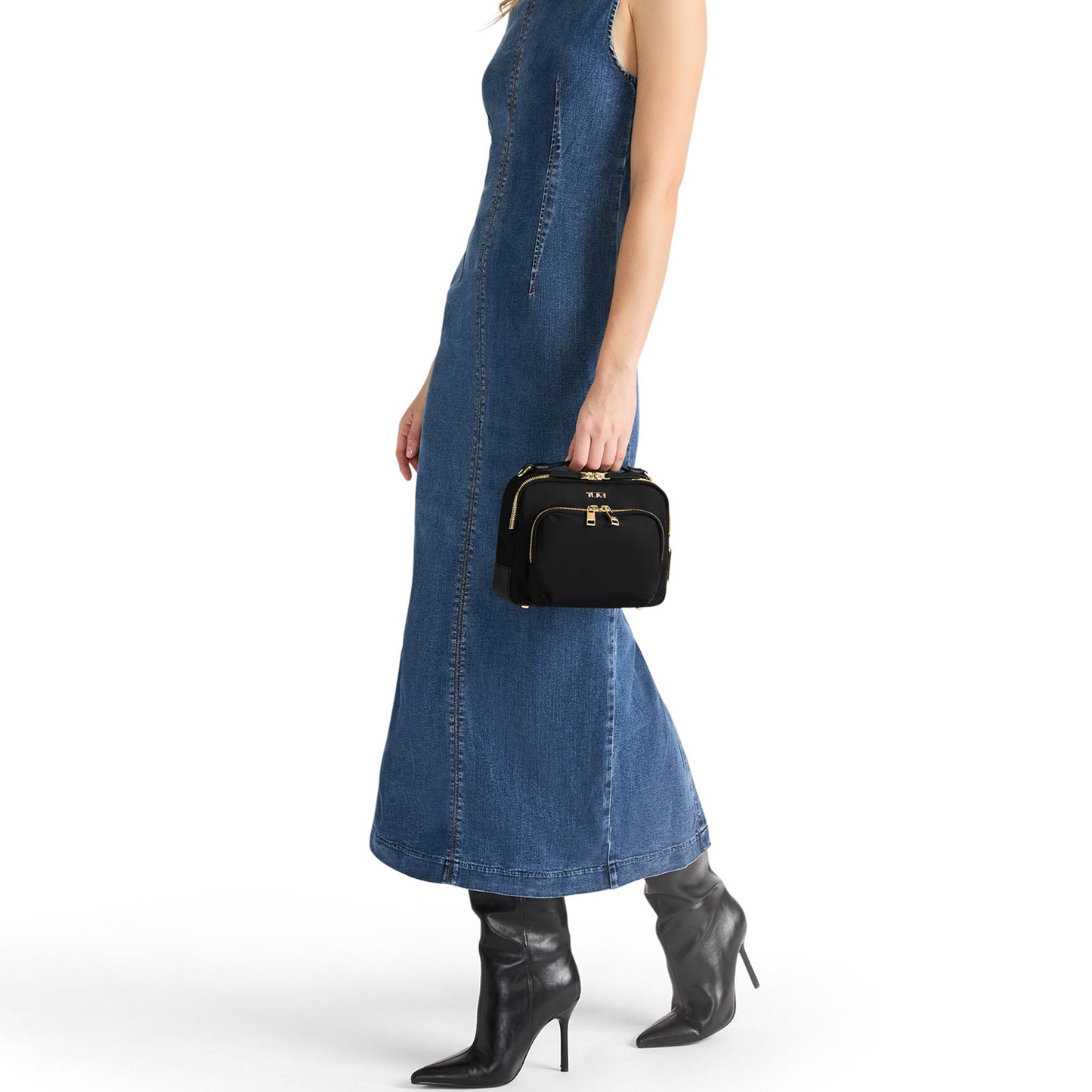 Voyageur Teghan Crossbody - Black/Gold