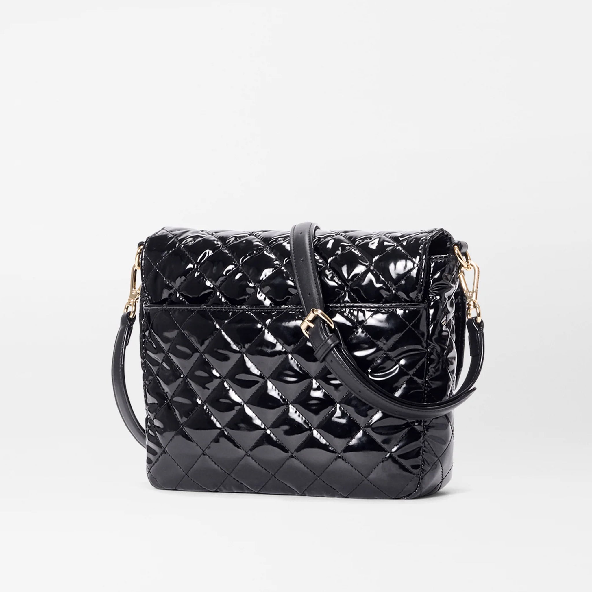 Black Lacquer Medium Crosby Lock Crossbody