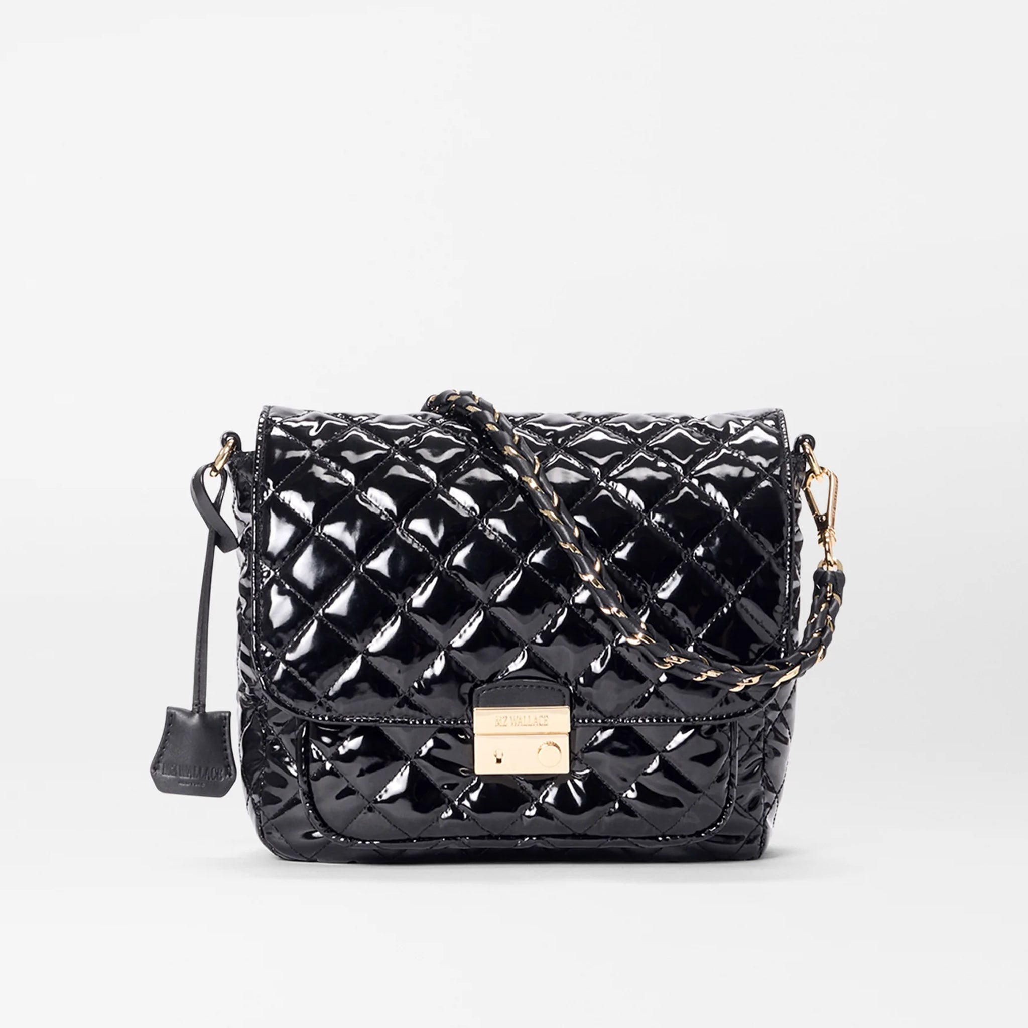 Black Lacquer Medium Crosby Lock Crossbody