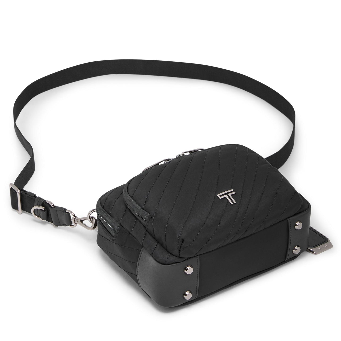 Voyageur Teghan Crossbody - Black Quilted