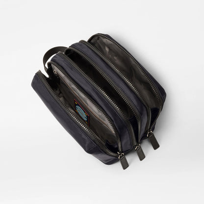Black Bleecker Triple Compartment Dopp Kit
