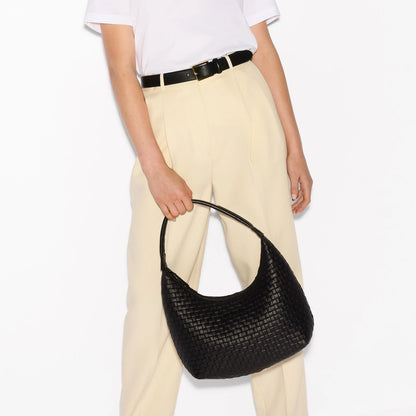 Black Medium Woven Shoulder
