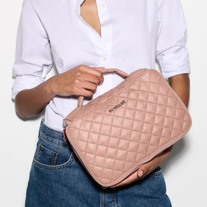 Zip Round Cosmetic - Dusty Rose