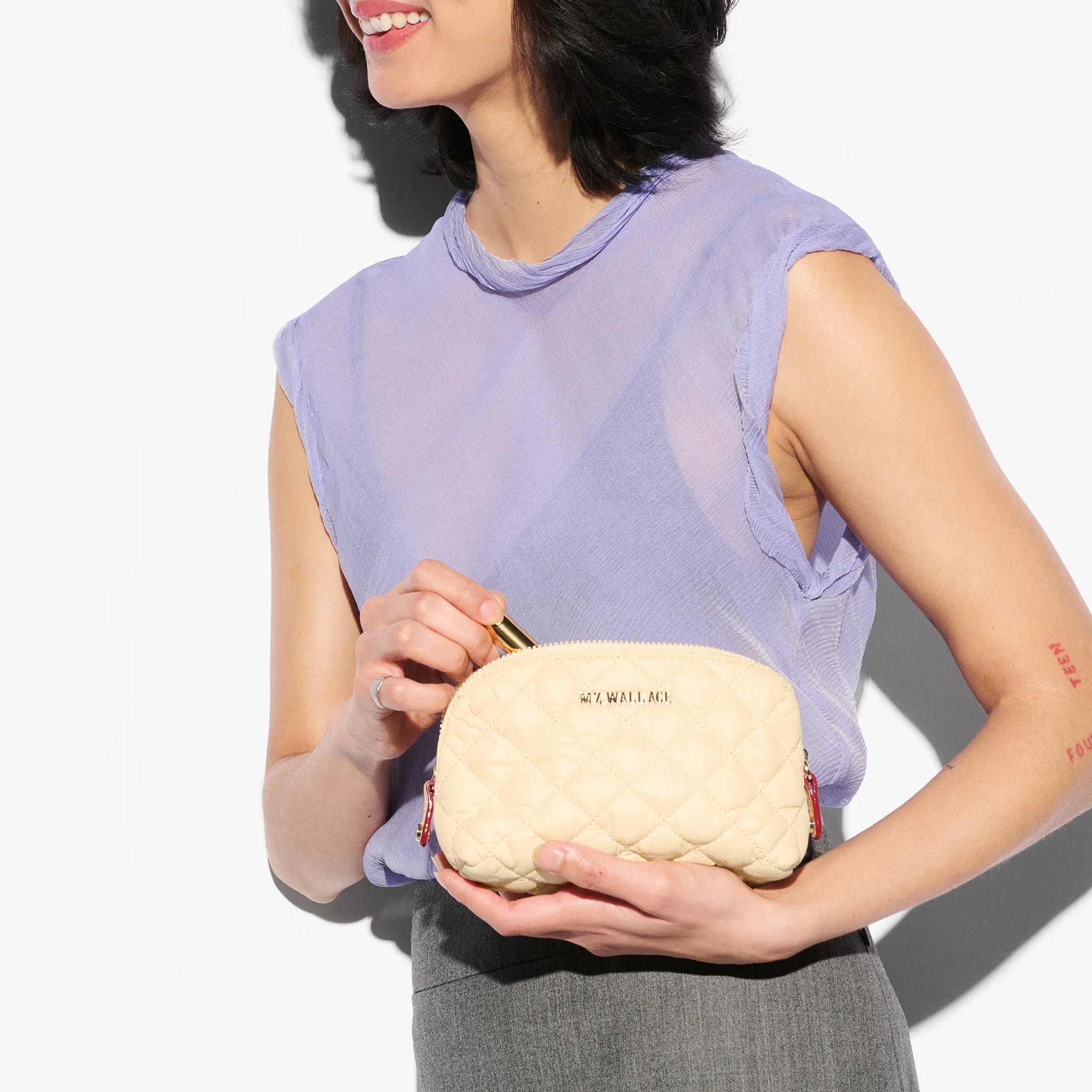 Chamomile Small Double Zip Cosmetic