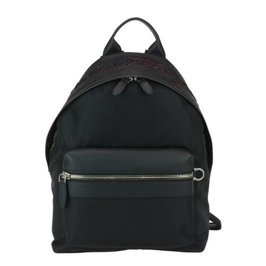 Ferragamo-Embroidered Backpack, Black/Red ON SALE 30%
