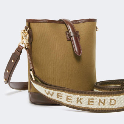 Small canvas bucket bag - BRONZE