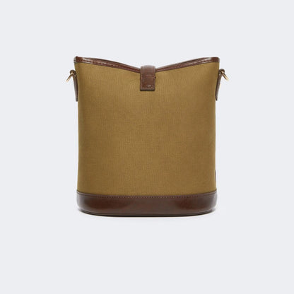 Small canvas bucket bag - BRONZE