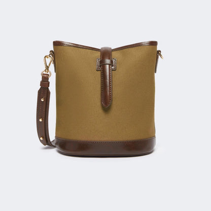 Small canvas bucket bag - BRONZE