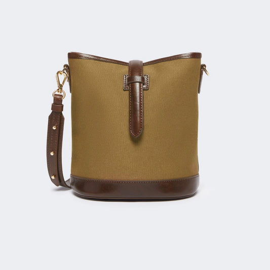 Small canvas bucket bag - BRONZE