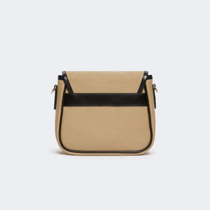 Small canvas crossbody bag - BEIGE
