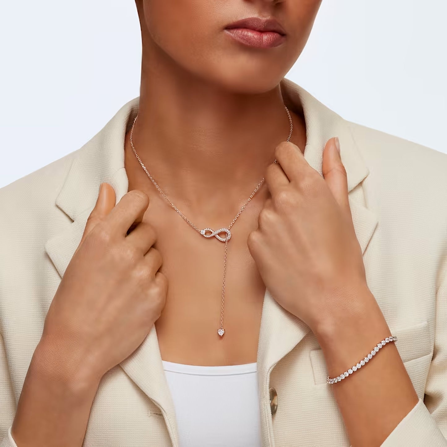 Swarovski Infinity Y necklace